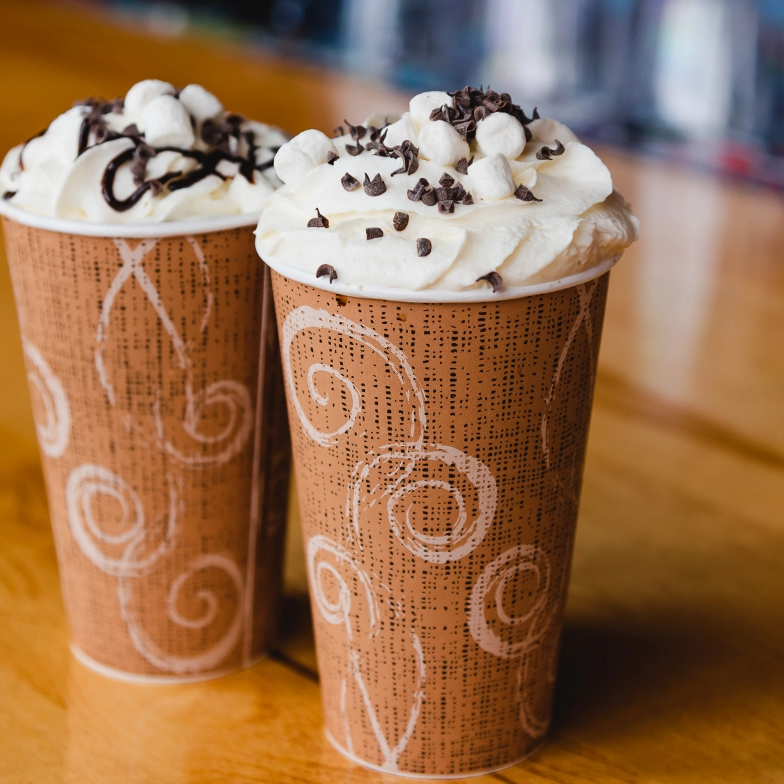 coffee with whipped cream