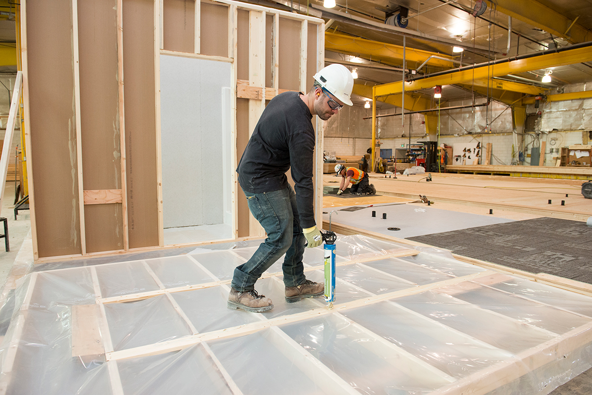 man in hard hat construction floor