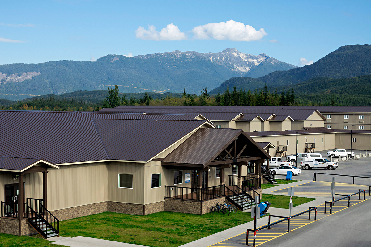 Birdseye view of Lodge camp front exterior