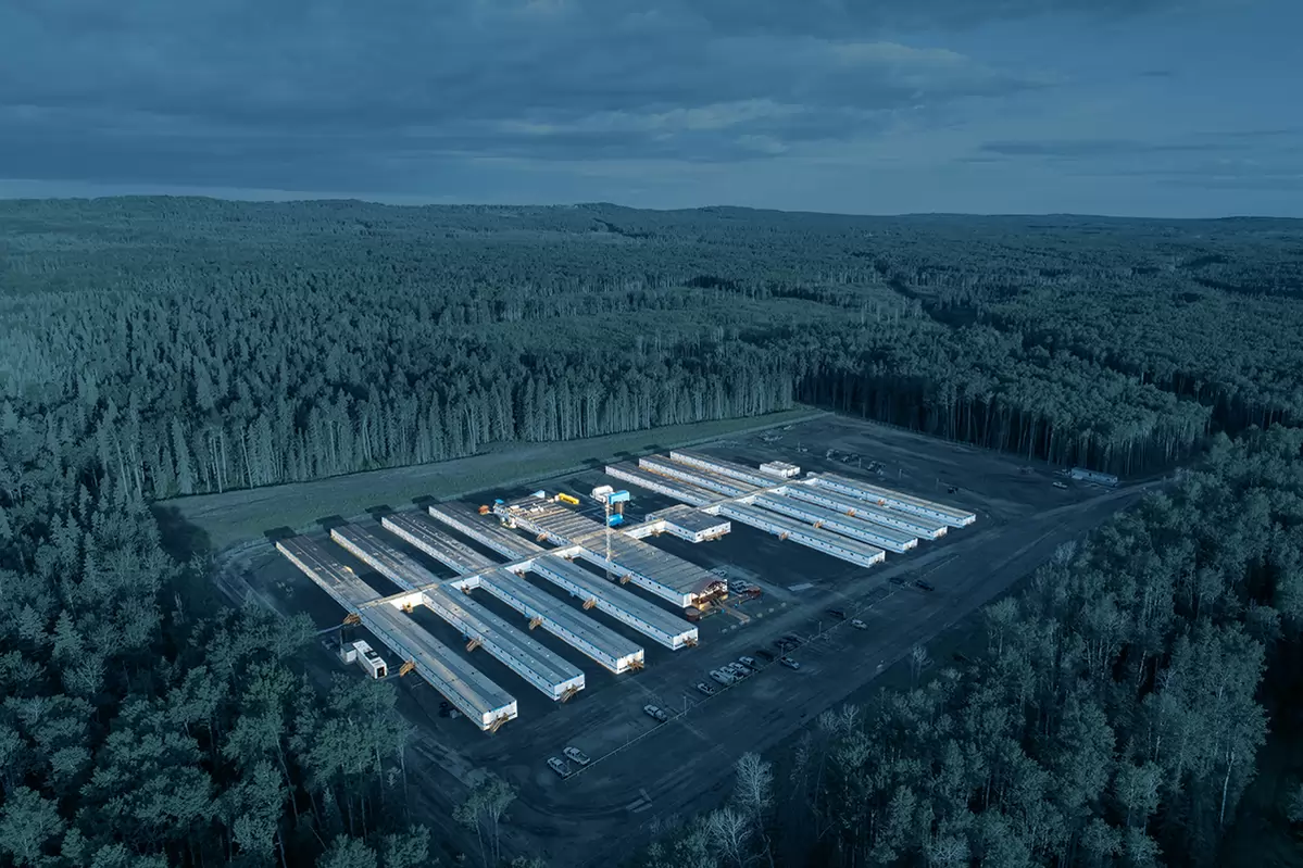 aerial view of Wapiti lodge