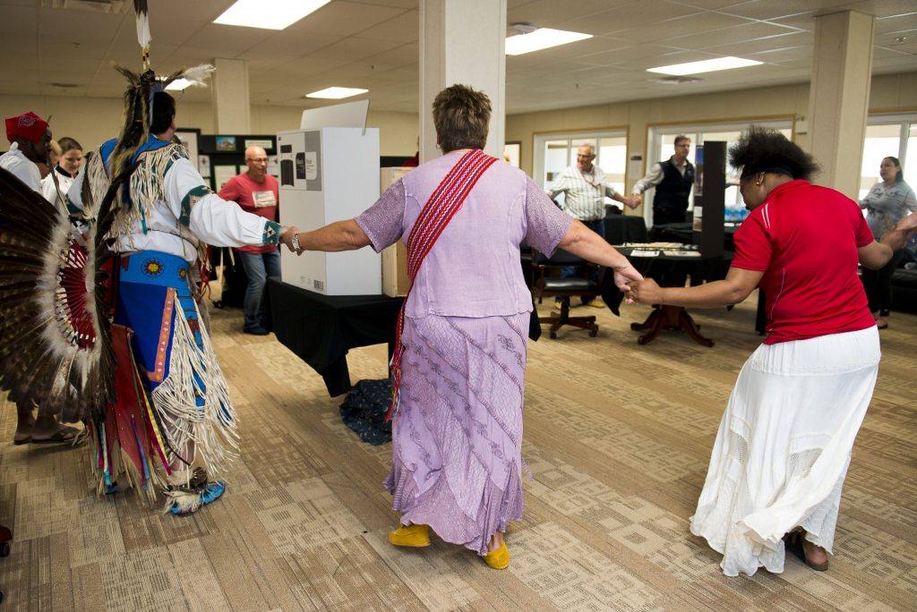 Dancers at a National Indigenous Peoples Day event