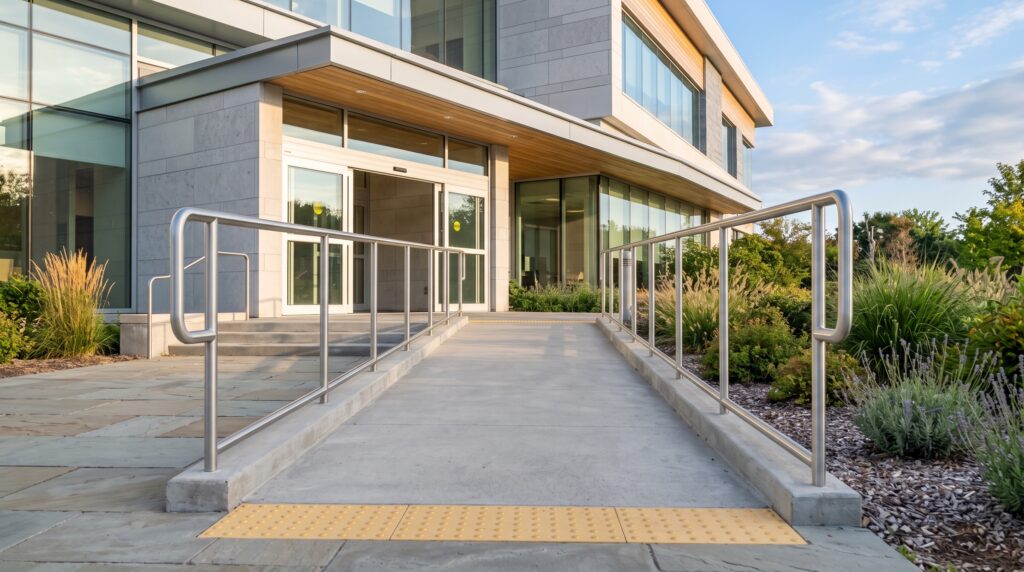 Aging public hospital infrastructure entrance